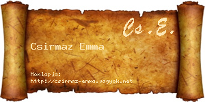 Csirmaz Emma névjegykártya